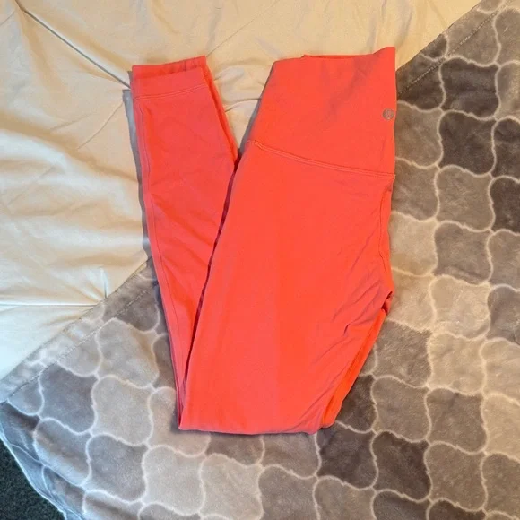 Lululemon Align High-Waist Coral Active Leggings Size 6 - Picture 2 of 4